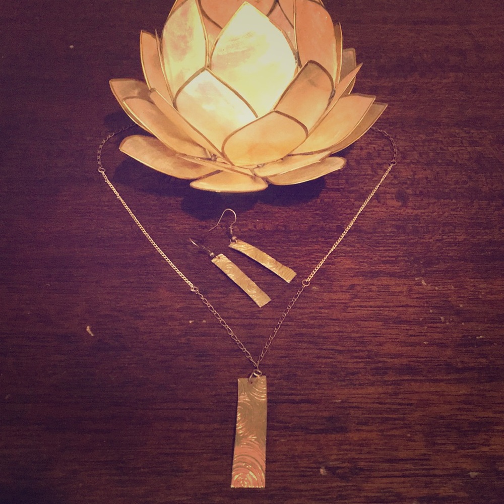 Bronze and brass necklace